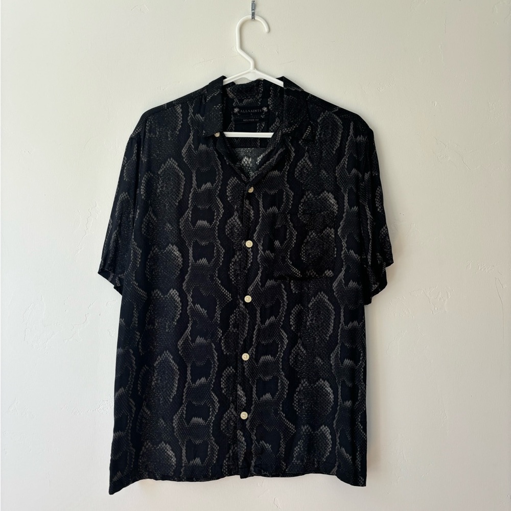 Allsaints “Shredded” Snakeskin SS Shirt